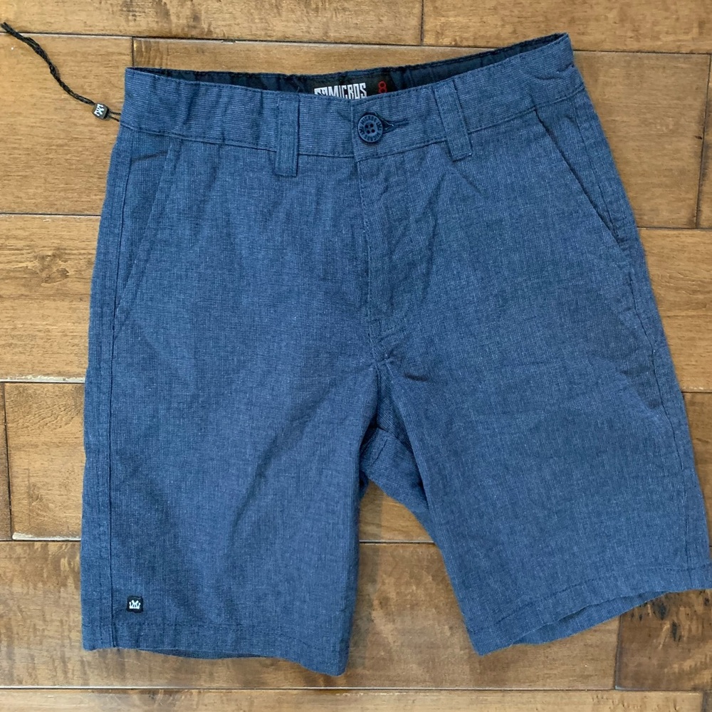 NWOT boys navy MICROS dress shorts, size 8